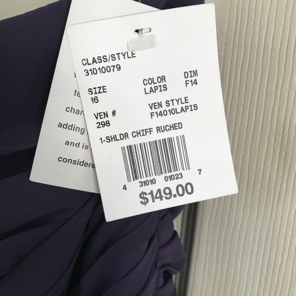 David’s bridal purple/lapis bridesmaids dress